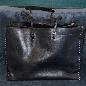 BALLY leather shoulder strap tote bag